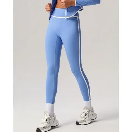 Women's Running Pants Cropped Leggings High Waist Bottoms Athleisure Gym Workout Quick Dry Tummy Control Workout Athletic Running Tight Fit Sportswear Activewear Solid Colored Black Wine Blue - Image 7