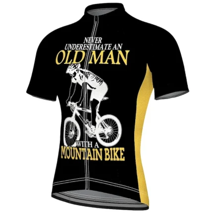 Men's Cycling Jersey Graphic Letter & Number Funny Short Sleeve Bike Jersey Top with 3 Rear Pockets Mountain Bike MTB Road Bike Cycling Quick Dry Soft Reflective Strips Back Pocket Sports Black White - Image 8