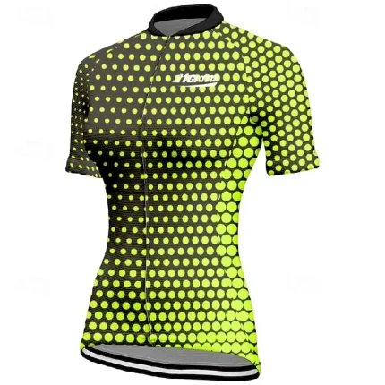 Women's Cycling Jersey Polka Dot Short Sleeve Bike Tee Tshirt Jersey with 3 Rear Pockets Mountain Bike MTB Quick Dry Anatomic Design Wicking Breathable Sports Pink Blue Dark Green Clothing Apparel - Image 8