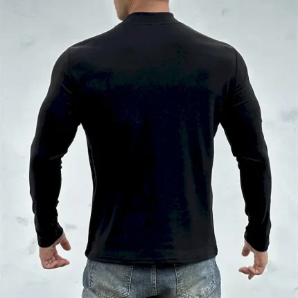 Men's Athletic Shirt Gym Shirt Fitness Shirt Padded Compression Shirt Long Sleeve Tee Tshirt Casual Athleisure Fall Solid Colored Soft Breathable Gym Workout Walking Jogging Sportswear Activewear - Image 6
