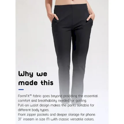 Women's Golf Pants 31inch Slim-Fit Stretch Pants White Pants / Trousers Ladies Golf Attire Clothes Outfits Wear Apparel - Image 8