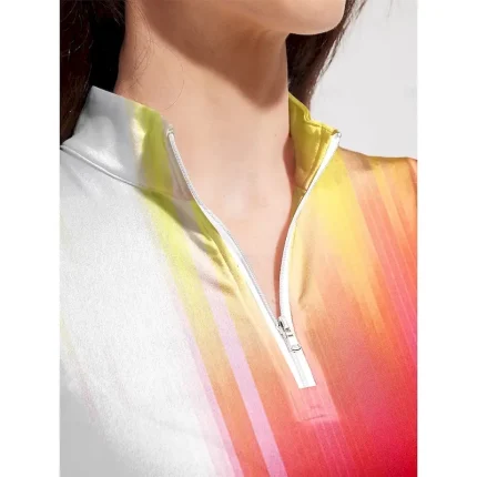 Women's Golf Polo Shirt Pink Short Sleeve Top Ladies Golf Attire Clothes Outfits Wear Apparel - Image 3