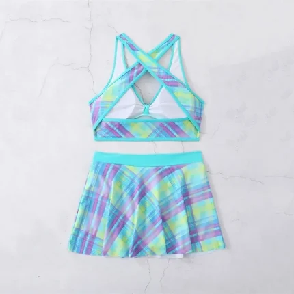 Women's Tankini Two Piece Swimsuit Backless Swimwear Patchwork Swimwear Black Yellow Breathable Quick Dry Lightweight Sleeveless - Swimming Surfing Beach Summer Spring - Image 7