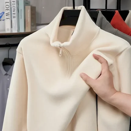 Women's Zip Up Top Polar Fleece Sweatshirt Long Sleeve Top Athleisure Solid Colored Polar Fleece Soft Warm Gym Outdoor Running Sportswear Activewear Black White Orange - Image 4