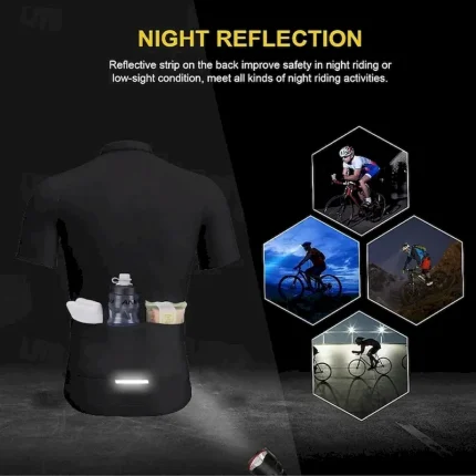 Men's Cycling Jersey Graphic Short Sleeve Bike Jersey Top with 3 Rear Pockets UV Resistant Quick Dry Front Zipper Reflective Strips Sports Yellow Clothing Apparel - Image 8