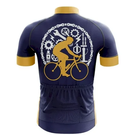 Men's Cycling Jersey Graphic Letter & Number Funny Short Sleeve Bike Jersey Top with 3 Rear Pockets Mountain Bike MTB Road Bike Cycling Quick Dry Soft Reflective Strips Back Pocket Sports Black White - Image 3