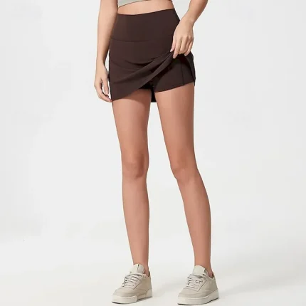 Women's Sports Skirt with Tight 2 in 1 Lightweight High Waist Gym Running Fitness Bottoms Solid Color Black White Blue Sports Activewear - Image 7