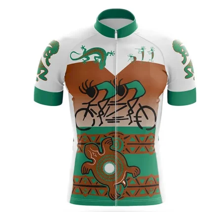 Men's Cycling Jersey Graphic Short Sleeve Bike Jersey Top with 3 Rear Pockets Mountain Bike MTB Road Bike Cycling Quick Dry Reflective Strips Back Pocket Moisture Wicking Sports Violet Yellow Blue - Image 7