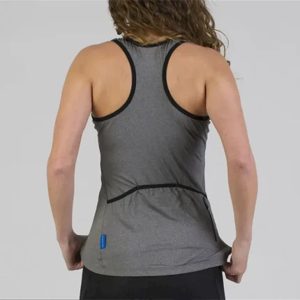 Women's Cycling Vest Solid Color Short Sleeve Bike Top with 3 Rear Pockets Mountain Bike MTB Road Bike Cycling Quick Dry Reflective Strips Back Pocket Moisture Wicking Sports Grey Clothing Apparel - Image 3