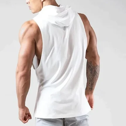 Men's Workout Tank Top Running Tank Top Gym Tank Top Sleeveless Vest / Gilet Casual Athleisure Solid Colored Cotton Quick Dry Soft Breathable Gym Workout Walking Jogging Sportswear Activewear Black - Image 6