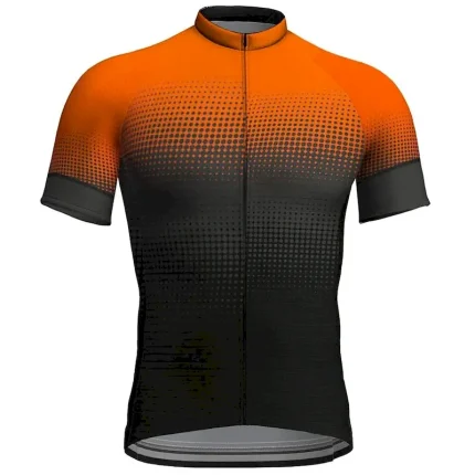 Men's Cycling Jersey Gradient Short Sleeve Bike Jersey Top with 3 Rear Pockets Mountain Bike MTB Road Bike Cycling Quick Dry Reflective Strips Back Pocket Moisture Wicking Sports White Red Blue - Image 4