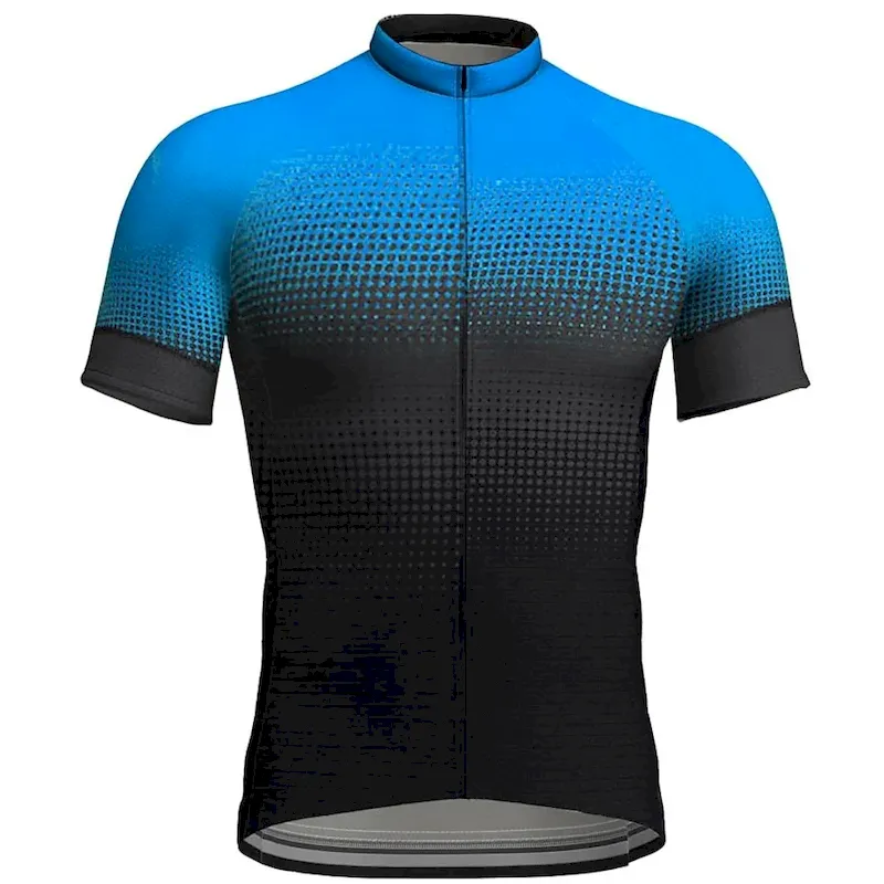 rqrozj1652959759007.webp Men's Cycling Jersey Gradient Short Sleeve Bike Jersey Top with 3 Rear Pockets Mountain Bike MTB Road Bike Cycling Quick Dry Reflective Strips Back Pocket Moisture Wicking Sports White Red Blue - Image 1