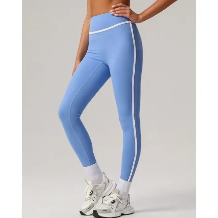 Women's Running Pants Cropped Leggings High Waist Bottoms Athleisure Gym Workout Quick Dry Tummy Control Workout Athletic Running Tight Fit Sportswear Activewear Solid Colored Black Wine Blue - Image 8