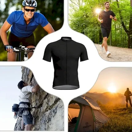 Men's Cycling Jersey Graphic Short Sleeve Bike Jersey Top with 3 Rear Pockets UV Resistant Quick Dry Front Zipper Reflective Strips Sports Yellow Clothing Apparel - Image 6