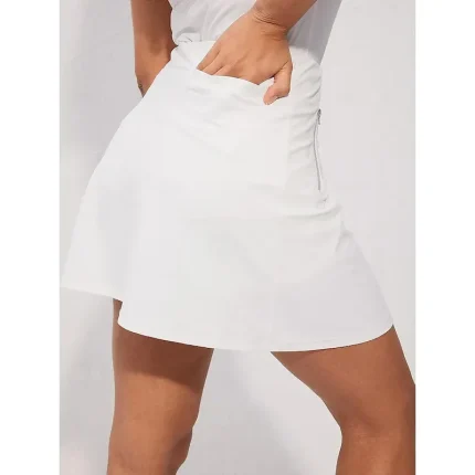 Women's Golf Skorts 17inch Pickleball Dark Pink Black White Lightweight Bottoms Fall Ladies Golf Attire Clothes Outfits Wear Apparel - Image 5