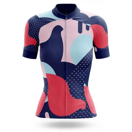 Women's Cycling Jersey Polka Dot Stripes Short Sleeve Bike Top with 3 Rear Pockets Mountain Bike MTB Road Bike Cycling Quick Dry Reflective Strips Back Pocket Moisture Wicking Sports Black Pink Red - Image 4
