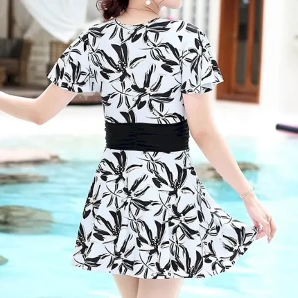 Women's Rash Guard Bathing Suit Swimwear Swimwear White Dark Blue UV Protection Tummy Control Surfing Beach Vacation Summer - Image 8