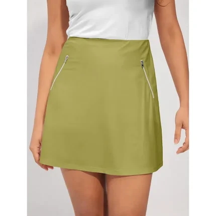 Women's Golf Skorts 17inch Pickleball Dark Pink Black White Lightweight Bottoms Fall Ladies Golf Attire Clothes Outfits Wear Apparel - Image 8